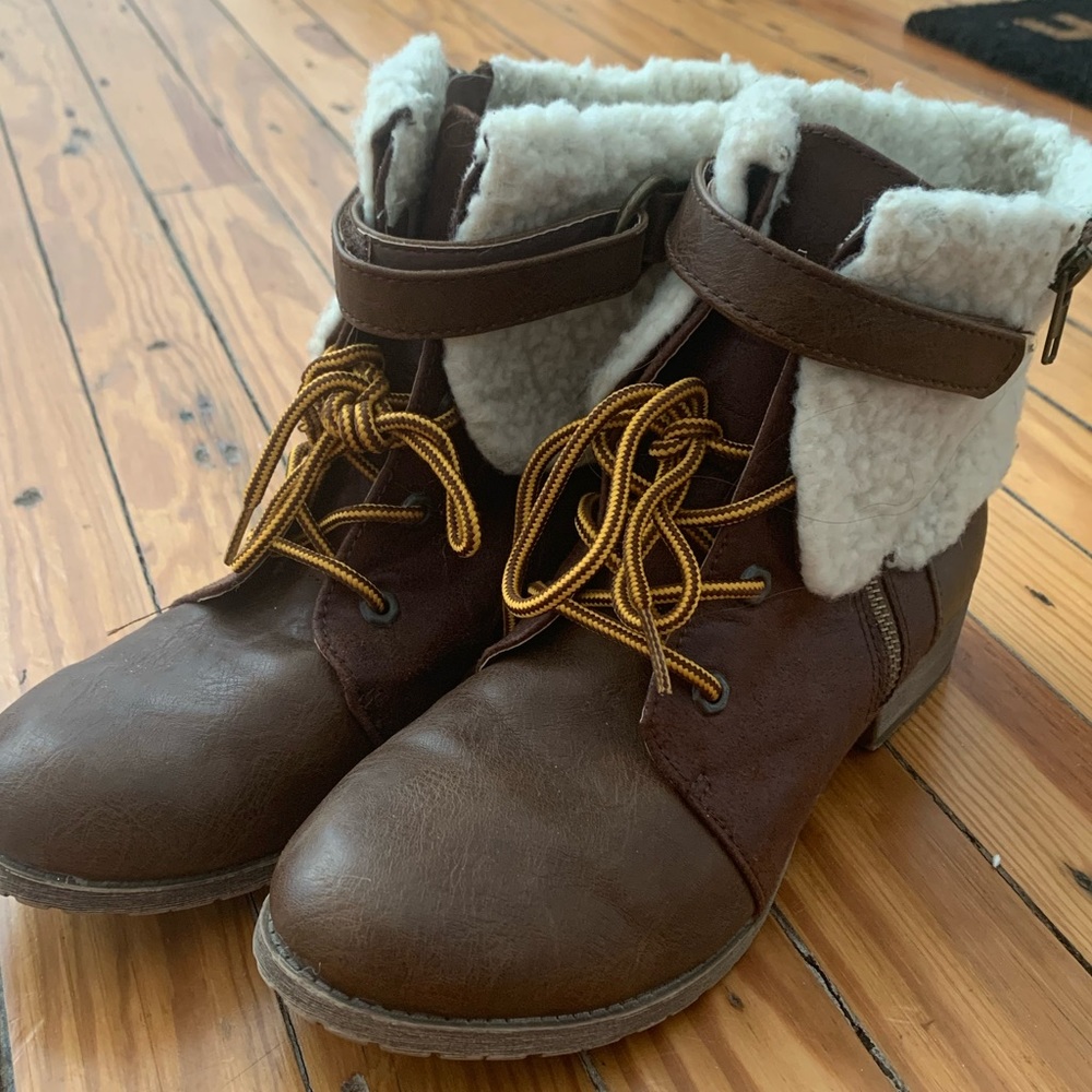 Brown ankle boots